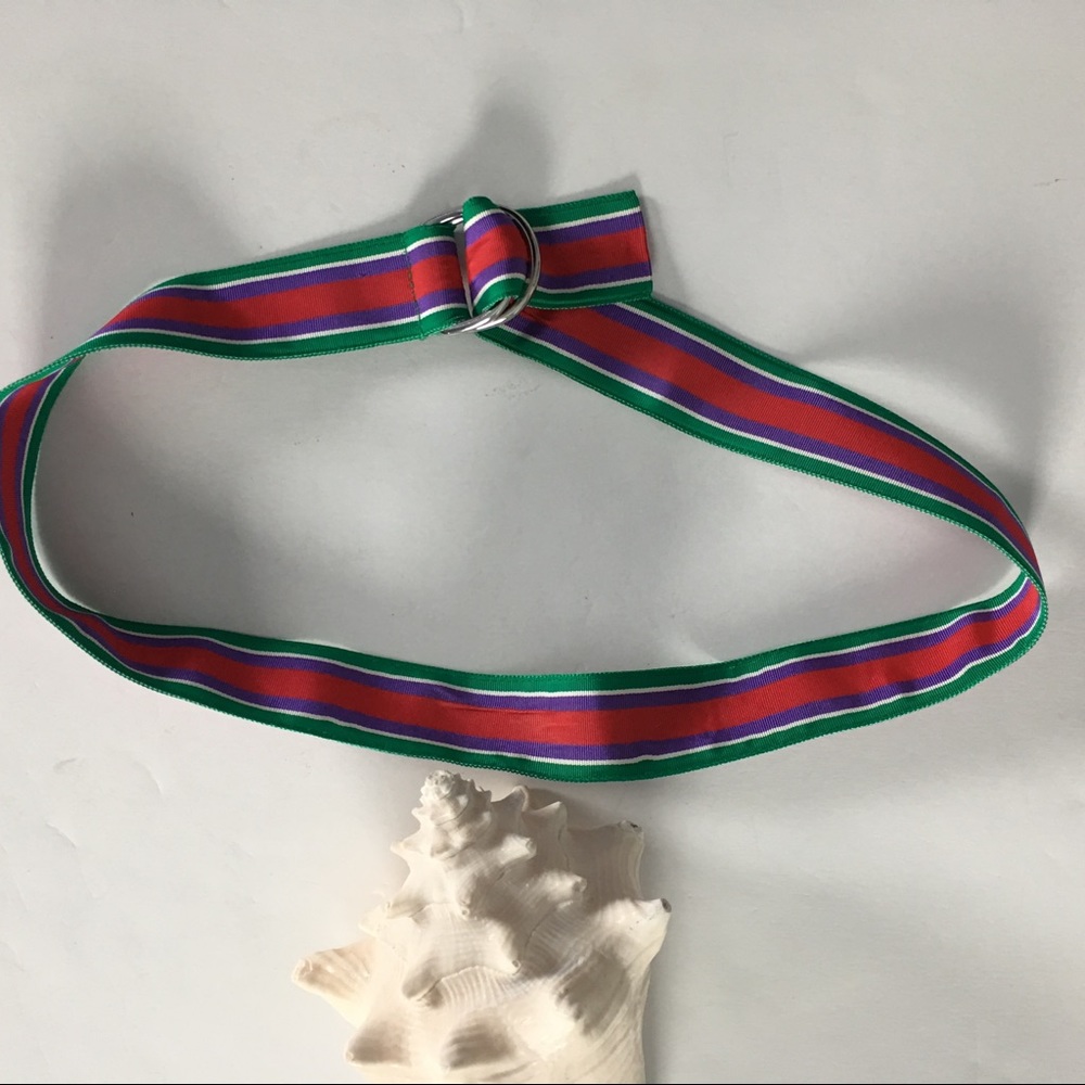 Lauren Ralph Lauren Woman’s Multicolor Stripe Belt - Picture 5 of 8